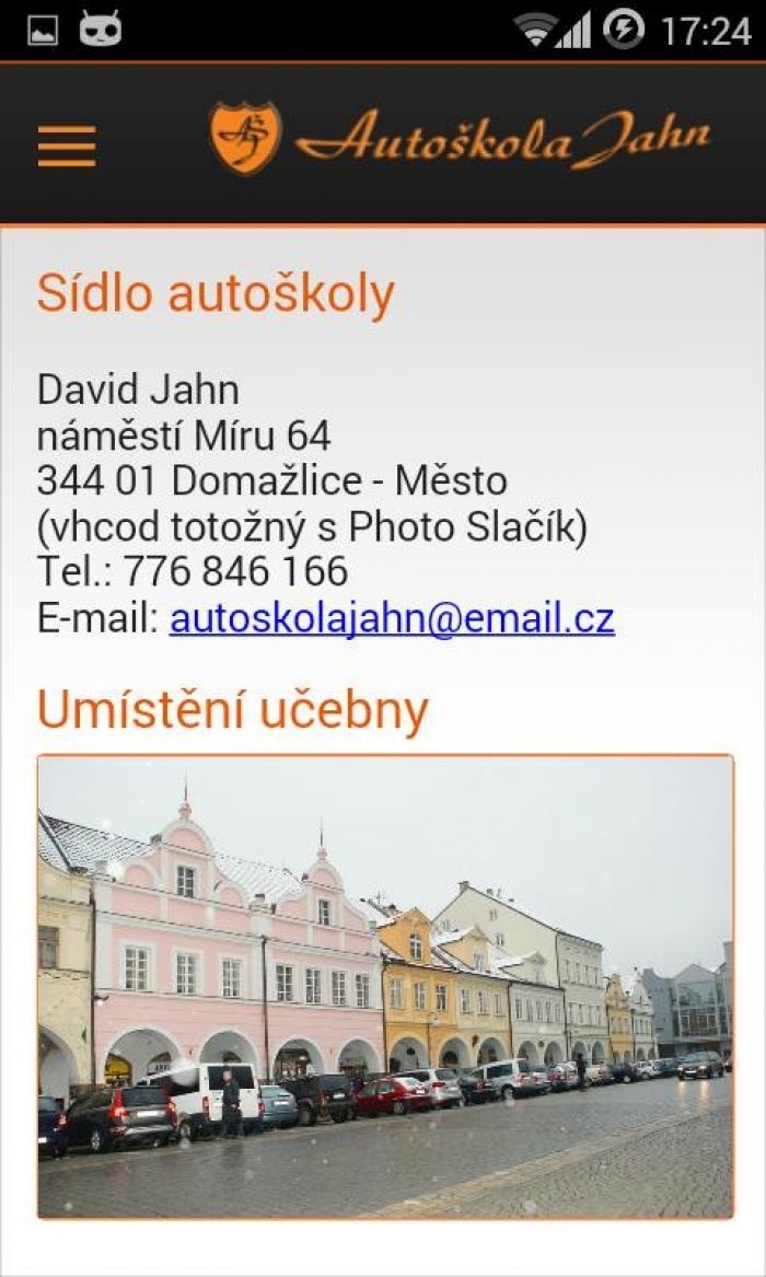 Reference Mobilní aplikace pro Autoškola David Jahn